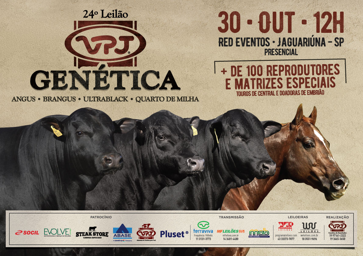 Cartaz A3 24o Leilão VPJ Genética Paisagem 05 10 2021
